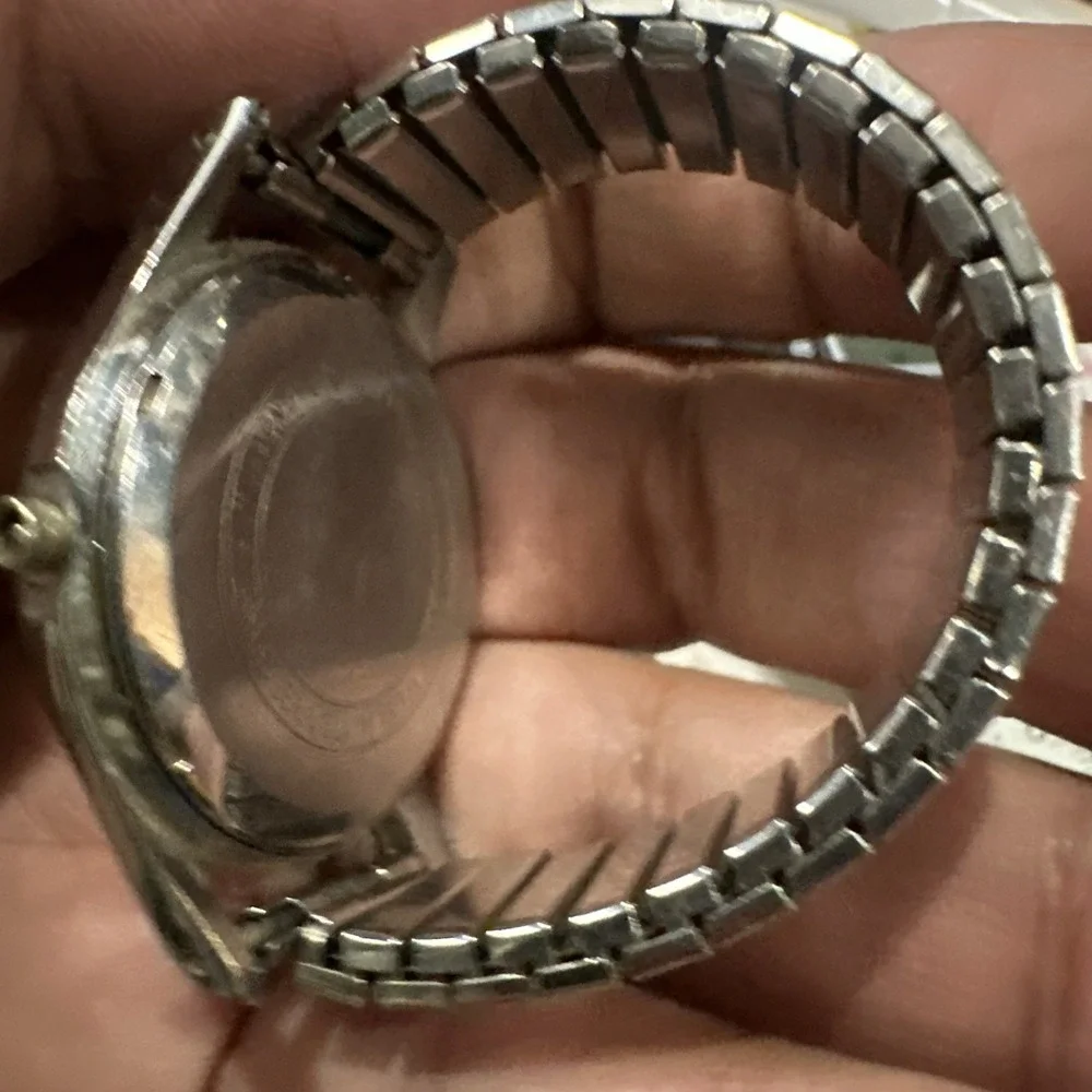 Vintage CHOROMATIC SWISS WATCH 1960s Silver Tone Mens Watch 33mm- Broken Crown